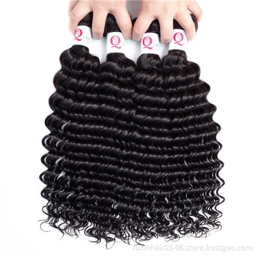 Wholesale Remy Weave Brazilians Human Hair Extensions Bundles Vendors Cuticle Aligned Virgin Raw Wavy Bundles Loose Deep Wave
